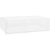 Martha Stewart Brody Desk Organizer with Drawer, Stackable Plastic Desk Storage Box, Organizer for Office, Bathroom, Countertop or Dorm, 12.75″ x 7.75″, Clear(12.75″ x 7.75″)