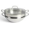 Martha Stewart Castelle 12″ 18/8 Stainless Steel Induction Safe Multi-Purpose Essential Pan w/Steamer