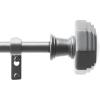 Martha Stewart Chatsworth Curtain Rod for Windows 66 to 120 inches, Adjustable Length .75 inch Diameter Metal Curtain Rod with Round Finials, 66” – 120”, Oil Rubbed Bronze(Nickel)