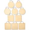 Martha Stewart, Circle and Square Wood Plaque Set, 10 pcs