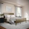 Martha Stewart Corbin Solid Wood Platform Bed with Wooden Headboard and Footboard, Wood Slat Foundation, No Box Spring Needed, King, Brown Gray(Brown Gray)