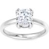 Martha Stewart Cushion Cut Lab Grown Diamond Solitaire Ring, Diamond Engagement Ring in 14 Karat Gold(white-gold)