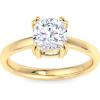 Martha Stewart Cushion Cut Lab Grown Diamond Solitaire Ring, Diamond Engagement Ring in 14 Karat Gold(yellow-gold)