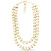Martha Stewart Elegant Two Strand Gold and Pearl Necklace, 18 Inches For Women