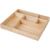 Martha Stewart Enzo Wooden Desk Drawer Organizer Set, Engineered Wood Organizers in Various Sizes, 6 Piece, White(Light Natural)