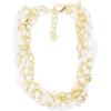 Martha Stewart Five Strand Pearl and Chain Twisted Necklace In Gold For Women