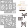 Martha Stewart, Flora and Fauna Stencils, Stamps, and Tools Kit, 13 pc(Flora & Fauna)