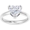 Martha Stewart Heart Shape Lab Grown Diamond Solitaire Ring, Diamond Engagement Ring in 14 Karat Gold(white-gold)