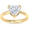 Martha Stewart Heart Shape Lab Grown Diamond Solitaire Ring, Diamond Engagement Ring in 14 Karat Gold(yellow-gold)