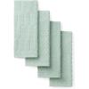 Martha Stewart Honeycomb Chambray Textured Kitchen Towel 4-Pack Set, 100% Cotton with Absorbent Terrycloth, Decorative Kitchen Towels, Mint Green, 16″x28″(Mint Green)