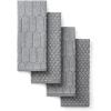 Martha Stewart Honeycomb Chambray Textured Kitchen Towel 4-Pack Set, 100% Cotton with Absorbent Terrycloth, Decorative Kitchen Towels, Mint Green, 16″x28″(Grey)
