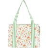 Martha Stewart Large Lunch Bag, Insulated Lunch Box for Women, Small, Water-Resistant with Comfortable Carry Straps, Small Cooler Measures 14″ x 8″ x 10″, Floral Cloud Dancer