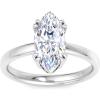 Martha Stewart Marquise Shape Lab Grown Diamond Solitaire Ring, Diamond Engagement Ring in 14 Karat Gold(white-gold)