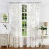 Martha Stewart Marthas Garden Floral Semi-Sheer Rod Pocket Window Curtain Single Panel, 84″, Multi(Gold)