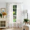 Martha Stewart Marthas Garden Floral Semi-Sheer Rod Pocket Window Curtain Single Panel, 84″, Multi(Multi Color)