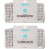 Martha Stewart Microfiber Cleaning Cloths, Ultra-Absorbent, Lint-Free Cleaning Towels for Home & Kitchen, Grey Gingham, 11 Inches, 24 Count(Grey Gingham)