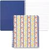 Martha Stewart Mini Spiral Notebook, 7″x9″ Journaling Notebook with 160 Lined Pages and Perforated Tear-Outs, Convenient Interior Pocket for Notes, Floral Stripe
