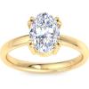 Martha Stewart Oval Shape Lab Grown Diamond Solitaire Ring, Diamond Engagement Ring in 14 Karat Gold(yellow-gold)