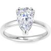 Martha Stewart Pear Shape Lab Grown Diamond Solitaire Ring, Diamond Engagement Ring in 14 Karat Gold(white-gold)