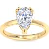Martha Stewart Pear Shape Lab Grown Diamond Solitaire Ring, Diamond Engagement Ring in 14 Karat Gold(yellow-gold)