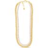 Martha Stewart Pearl and Curb Chain Necklace In Gold, 24 Inches For Women