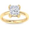 Martha Stewart Princess Cut Shape Lab Grown Diamond Solitaire Ring, Diamond Engagement Ring in 14 Karat Gold(yellow-gold)