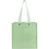 Martha Stewart Reusable Grocery Bag, Spacious 13 x 8 x 14 Shopping Bag for Groceries, Perfect for Shopping, Arcadian Green Gingham