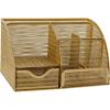 Martha Stewart Ryder Gold Mesh Metal Small Desktop Organizer for Office Accessories, Notebooks, Pen Holder and Drawer