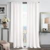Martha Stewart Sheer Curtains Crinkle Textured Rod Pocket Window Curtain Panel Pair, 84″, White(White)