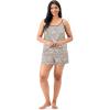 Martha Stewart Sleepwear for Women | 2-Piece Boxer Pajama Set | Lightweight Loungewear(Egret)