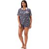 Martha Stewart Sleepwear for Women | 2-Piece Boxer Pajama Set | Lightweight Loungewear(Medieval Blue)