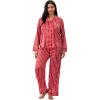 Martha Stewart Sleepwear for Women | Silky Satin 2-Piece Long Sleeve Notch Collar Pajama Set