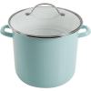 Martha Stewart Thayer 8-Quart Enamel On Steel Scratch Resistant Stock Pot w/Lid – Martha Blue(Martha Blue)