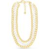 Martha Stewart Three Strand Pearl, Gold Ball and Chain Necklace In Gold, 18 Inches For Women