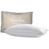 Martha Stewart White Down Pillows 600 Fill Power Luxury Hotel Bed Pillow Cooling Breathable Sleeping Pillows Made in USA(Jumbo(Set of 1 Pack))