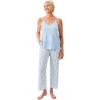 Martha Stewart Women’s 2-Piece Cooling Pajama Set – Soft Rayon Cami and Capri Sleepwear for Nighttime Comfort