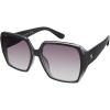Martha Stewart Women’s Ms123 Modern Uv400 Protective Square Sunglasses-Timeless Gifts for Her, 58mm(Black)