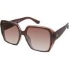 Martha Stewart Women’s Ms123 Modern Uv400 Protective Square Sunglasses-Timeless Gifts for Her, 58mm(Brown)