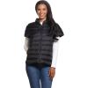 Martha Stewart Women’s Quilted Down Puffer Vest, Lightweight Short Sleeve Packable Jacket with Pockets, Warm Winter Outerwear(Black)