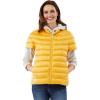 Martha Stewart Women’s Short Sleeve Quilted Down Puffer Vest(Yellow)