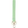Martha Stewart Wristlet for Keychain and Keys, Cute Floral Key Holder Bracelet, Arcadian Green Gingham