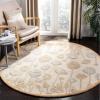 Martha Stewart x SAFAVIEH Area Rug Collection – 6′ Round, Nutshell Brown, Handmade Wool & Viscose, Ideal for Living Room, Bedroom, Office, Dining Space (MSR3627C)(Nutshell/Brown)