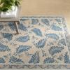 Martha Stewart x SAFAVIEH Area Rug Collection – 8′ x 10′, Plumage Blue, Handmade Wool, Ideal for Living Room, Bedroom, Office, Dining Space (MSR3753A)(Plumage Blue)