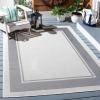 Martha Stewart x SAFAVIEH Outdoor Area Rug Collection – 8′ x 10′, Ivory & Grey, Weather Resistant & Washable, Ideal for Patio, Backyard, Mudroom, Deck, Dining Space (MSRO317F)(Ivory/Grey)