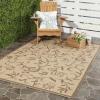 Martha Stewart x SAFAVIEH Outdoor Area Rug Collection – 8′ x 11’2″, Cream & Brown, Weather Resistant & Washable, Ideal for Patio, Backyard, Mudroom, Deck, Dining Space (MSR4251-12)(Creme/Brown)
