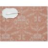 Martha by Martha Stewart | Chilewich Damask Placemats in Burnt Coral – Set of 4 – Easy Care Woven Tabletop Textiles – Indoor/Outdoor – 18.5″ x 13.5″ Rectangle(Burnt Coral)