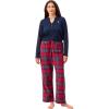 Peace Love & Dreams Martha Stewart Women’s Henley Flannel Pajama Set | 2-Piece Long Sleeve Top and Pants