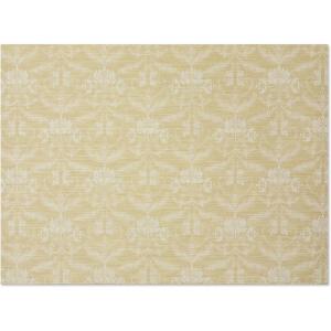 Chilewich Martha by Martha Stewart Damask Rug in Abalone – 23″x36″ – Easy Care – Premium Indoor/Outdoor Floor Mat for Entry, Kitchen, Bath, Pool with Non-Slip Backing(Wheat)