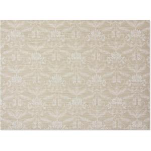 Chilewich Martha by Martha Stewart Damask Rug in Abalone – 23″x36″ – Easy Care – Premium Indoor/Outdoor Floor Mat for Entry, Kitchen, Bath, Pool with Non-Slip Backing(Flax)
