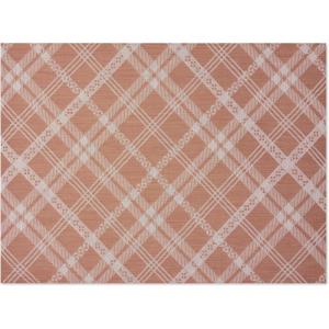 Chilewich Martha by Martha Stewart Ribbons Rug in Wheat – 23″x36″ – Easy Care – Premium Indoor/Outdoor Floor Mat for Entry, Kitchen, Bath, Pool with Non-Slip Backing(Burnt Coral)